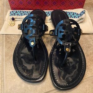 TORY BURCH Miller Sandals Perfect Navy 8.5